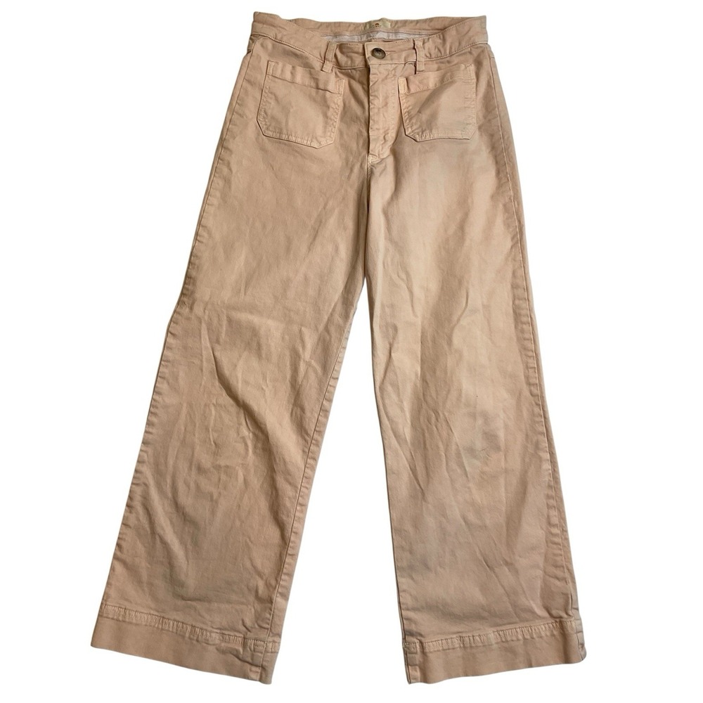 Marine Layer Wide Leg Crop Bridget Pants Size 6 Soft Peach Boho 90s‎ Y2K Style
